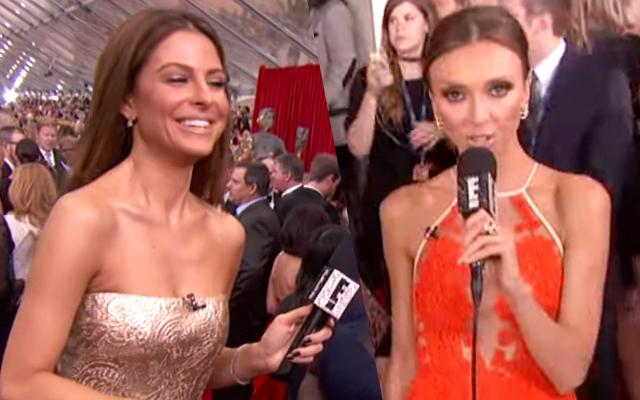 Giuliana Rancic Maria Menounos Fighting Rep Carpet Interviews