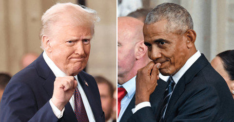 Split photo of Donald Trump and Barack Obama