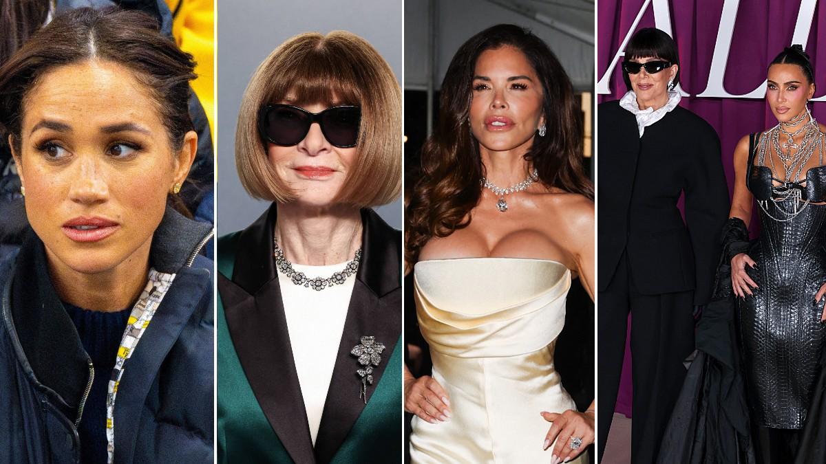 picture of Meghan Markle, Anna Wintour, Lauren Sanchez , Kirs Jenner and Kim Kardashian