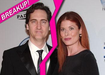 //debra messing split daniel zelman wenn