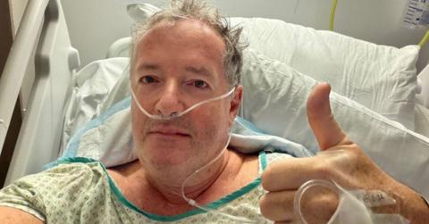 piers morgan hospitalized tripping restaurant shattering his femur