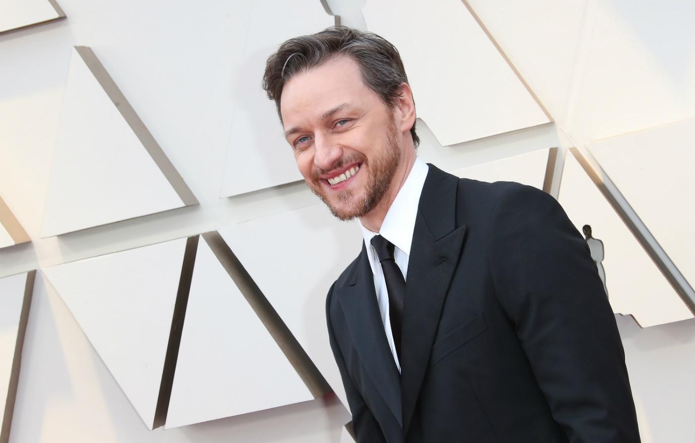 James McAvoy wore a black Prada suit to the Oscars, a long way from his full frontal nudity days in The Last King of Scotland.