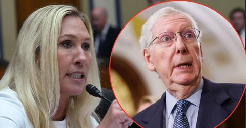 Photo of Marjorie Taylor Greene and Mitch McConnell