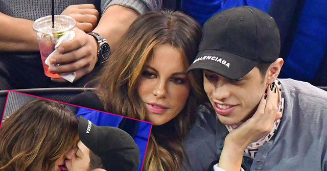 Pete Davidson Kate Beckinsale Kissing PDA Rangers Game