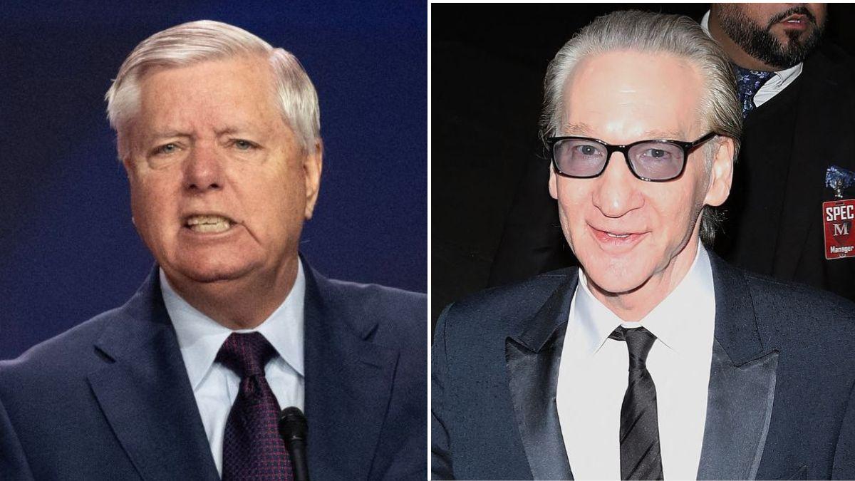 split image of Lindsey Graham; Bill Maher