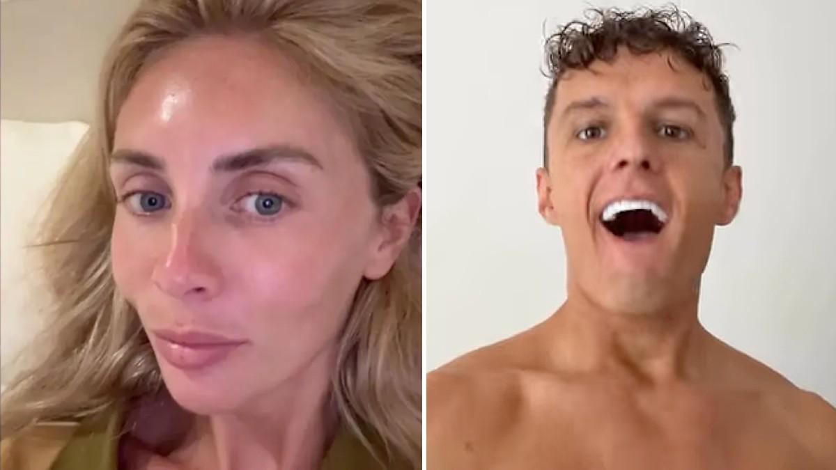 Split photos of Bonnie Blue and Jak White