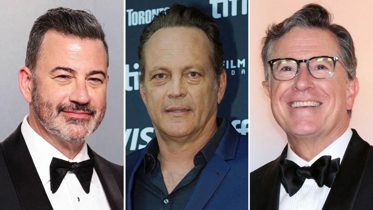 Picture of Jimmy Kimmel, Vince Vaughn and Stephen Colbert