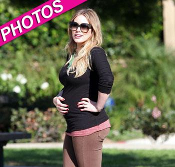 Hilary Duff Shows Off Her Growing Baby Bump