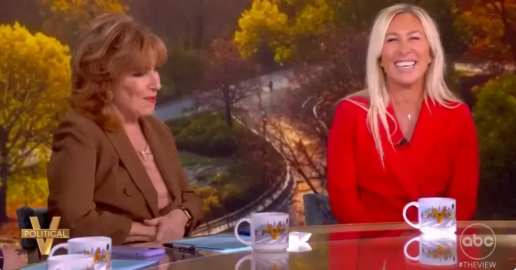 Photo of Joy Behar and Marjorie Taylor Greene