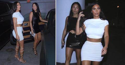 kim kardashian heads out to party with friends in miami
