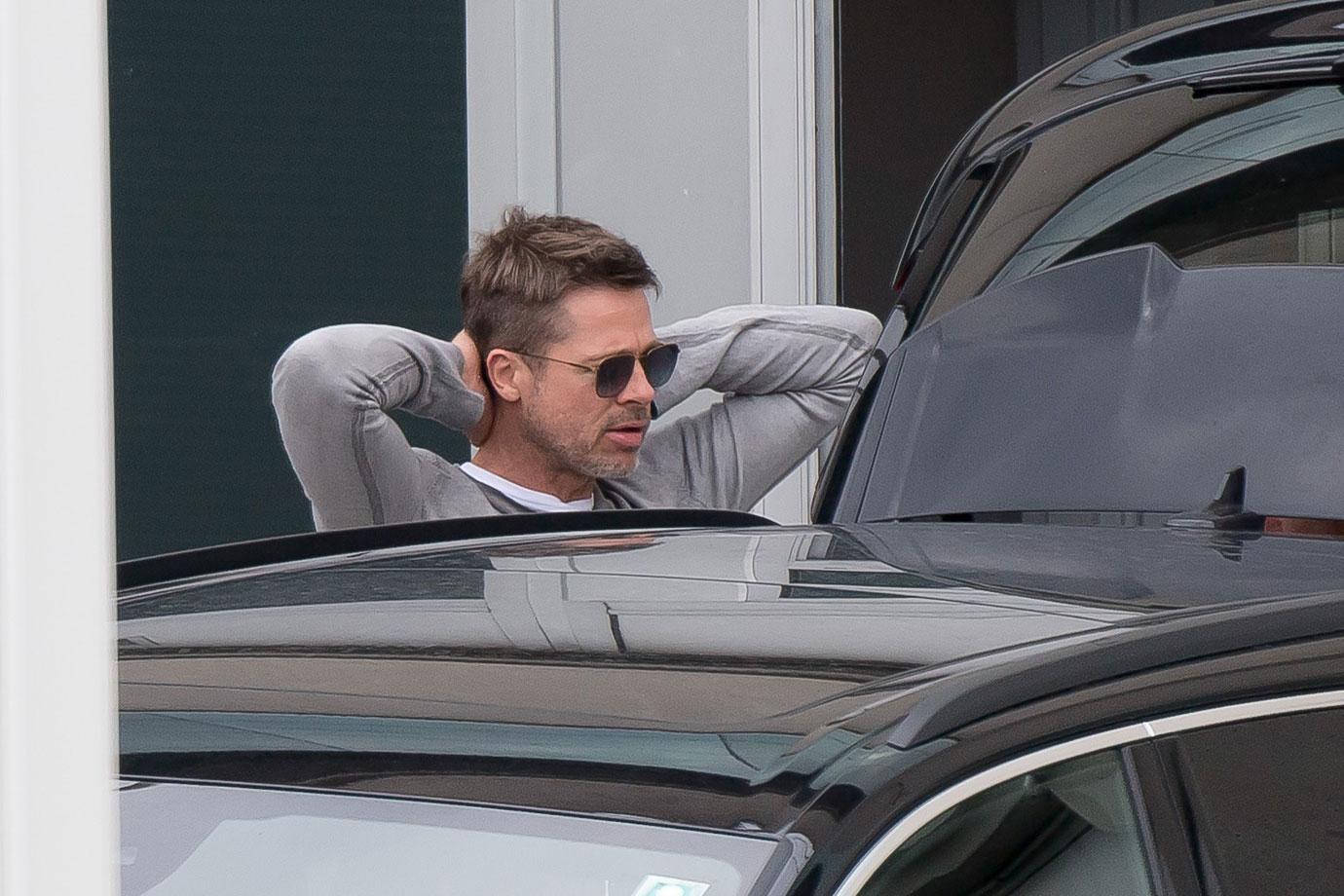 //brad pitt fathers day alone pics