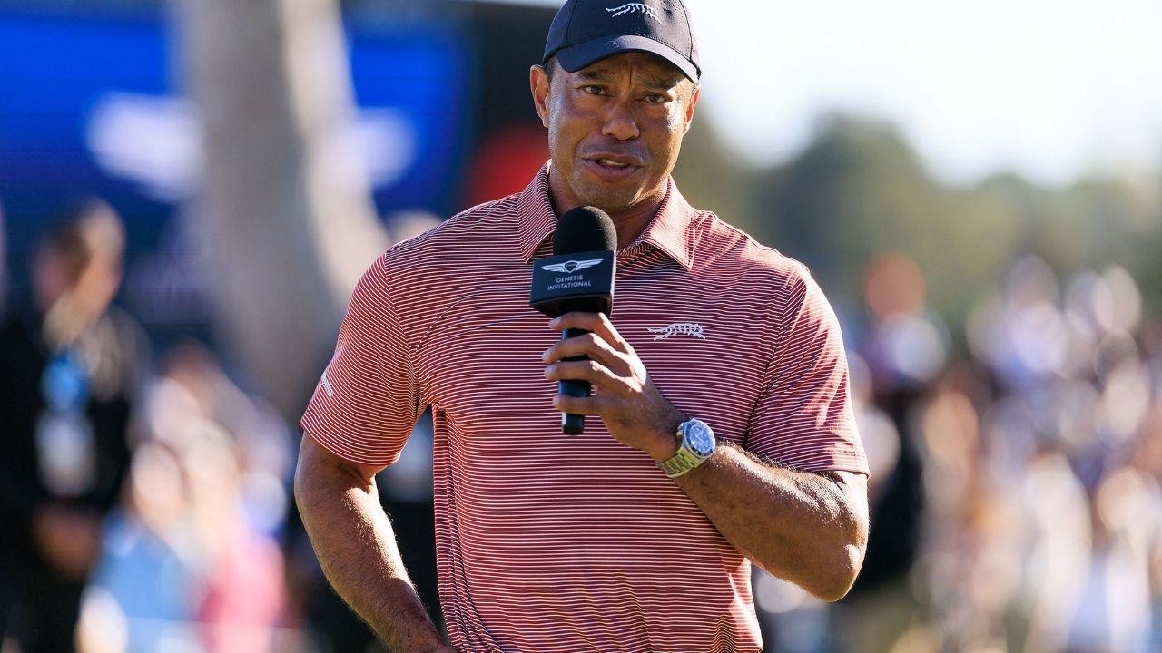 Image of Tiger Woods hoested a clinic at the Liberty National Golf Club in New Jersey this week as part of The Nexus Cup.