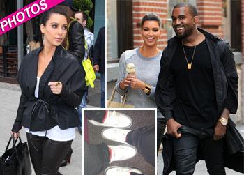 //kim kardashian kanye west shoes post
