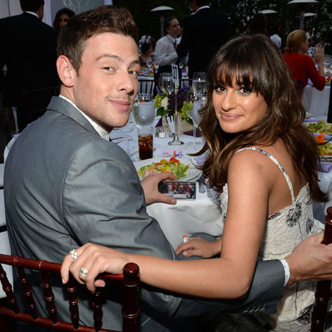 //cory monteith lea michele square getty