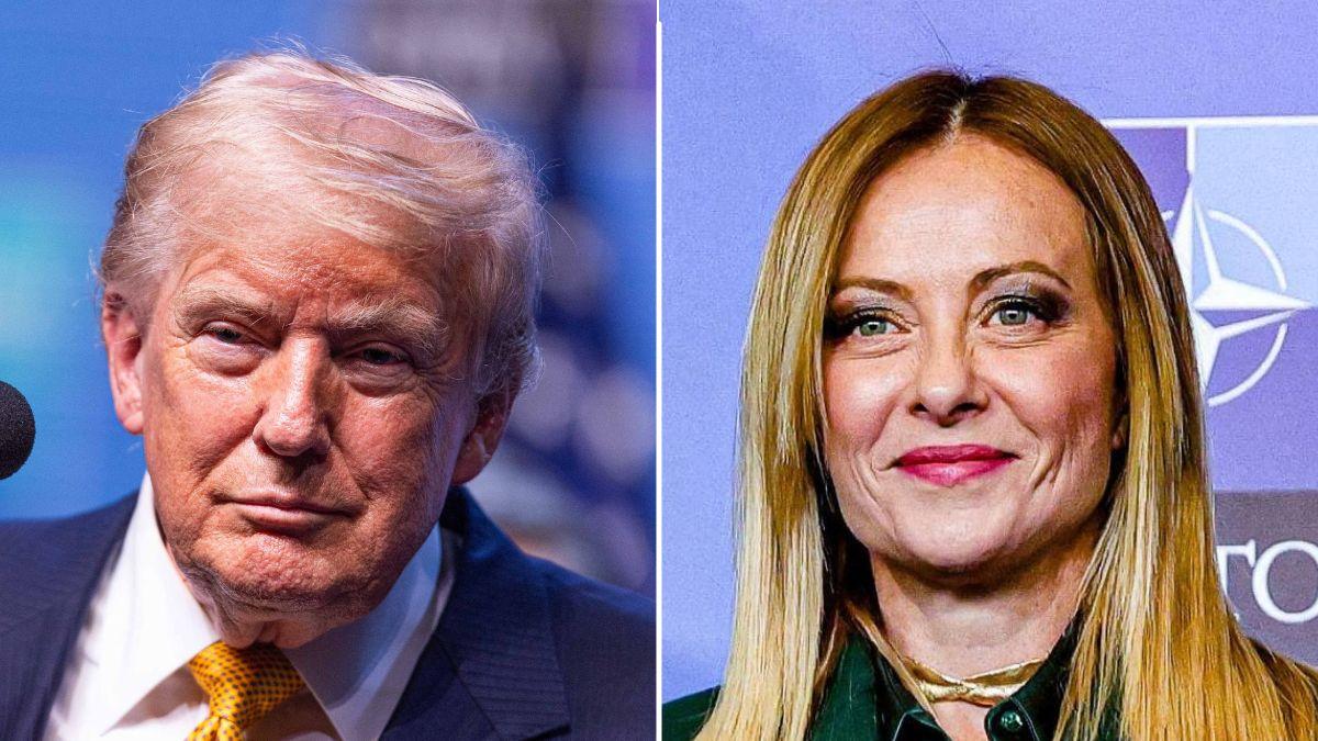 picture of Donald Trump and Giorgia Meloni