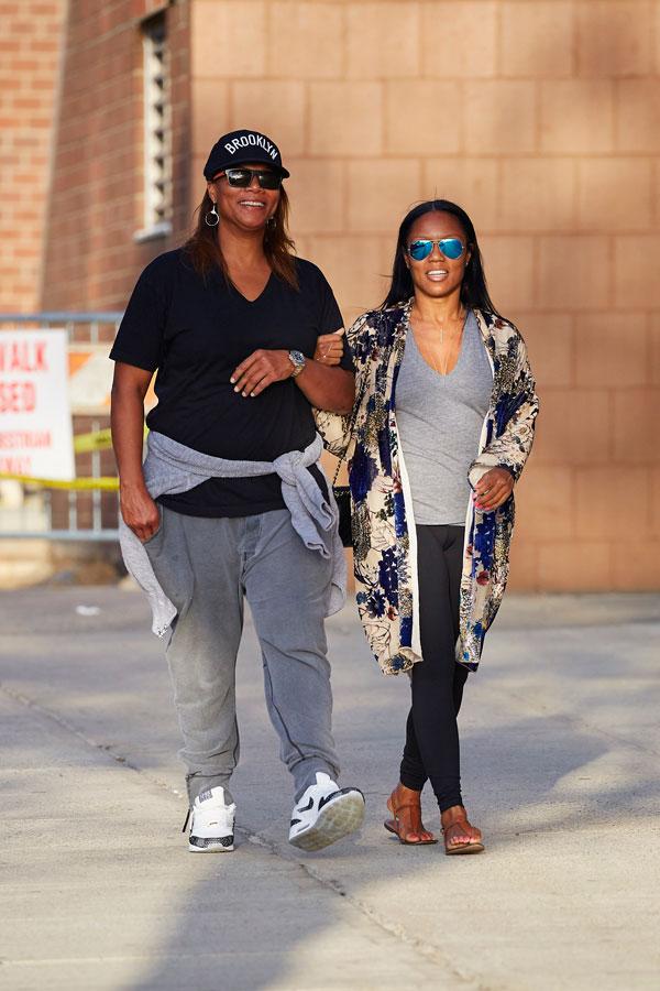 It's Good To Be Queen! Latifah Enjoys Romantic Stroll With Pretty