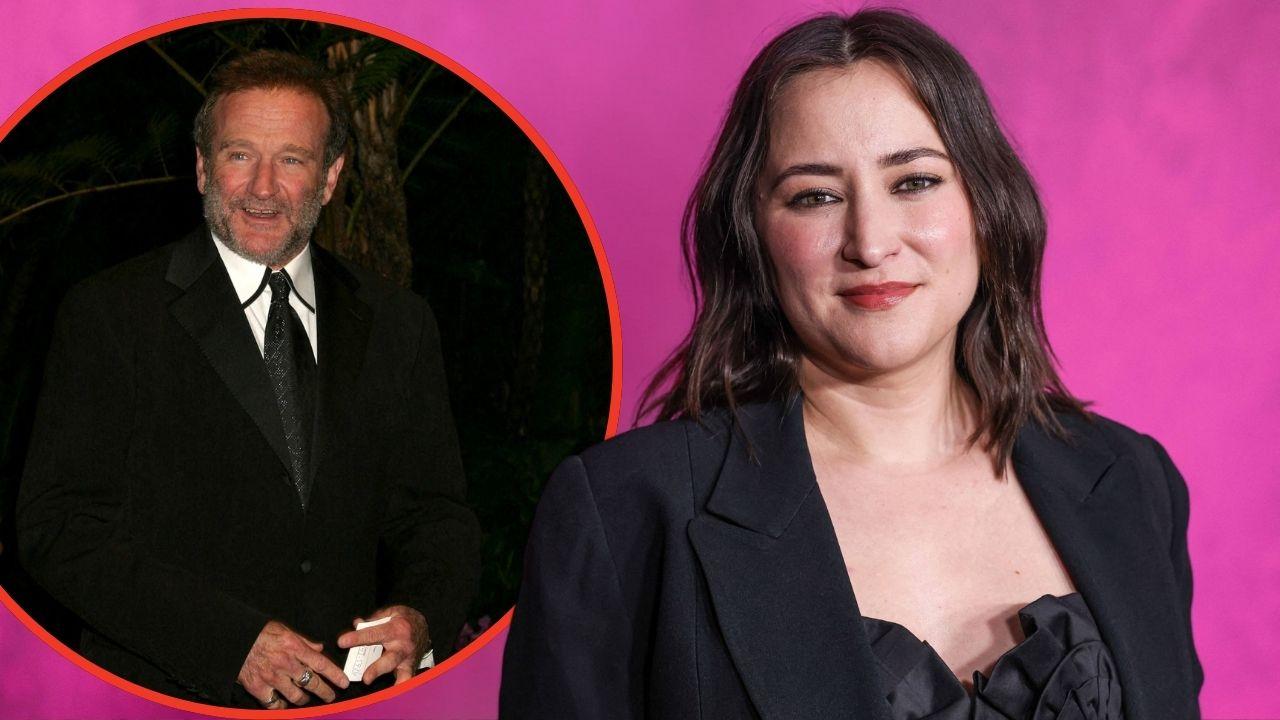 Split photos of Zelda and Robin Williams