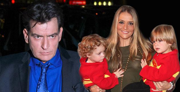 Odd Man Out! Charlie Sheen Hasn't Seen Twin Sons In Three Weeks