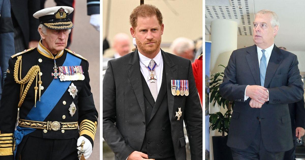 Photo of King Charles, Prince Harry and Andrew