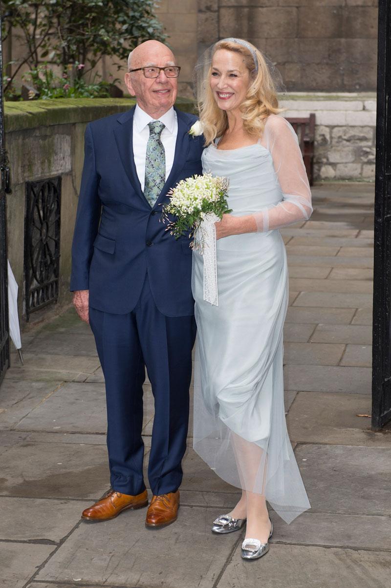 Rupert Murdoch & Jerry Hall Wedding Photos -- Mick Jagger Unhappy