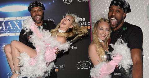 DeMario Jackson Picks Up Corinne Olympios Halloween Party Bikini