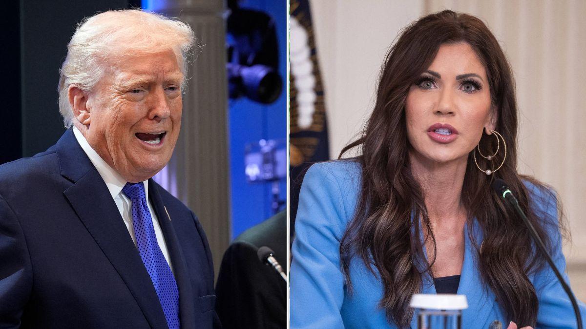 Photo of Donald Trump and Kristi Noem
