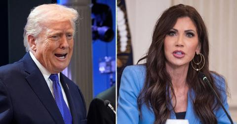 Photo of Donald Trump and Kristi Noem