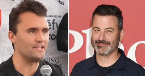 Photo of Charlie Kirk and Jimmy Kimmel