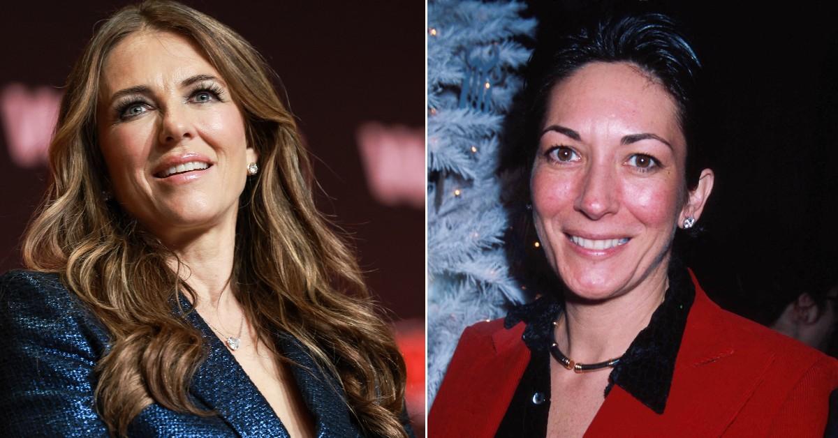 Billy Ray Cyrus's girlfriend Elizabeth Hurley posed up alongside Ghislaine Maxwell in a bombshell unearthed party picture.