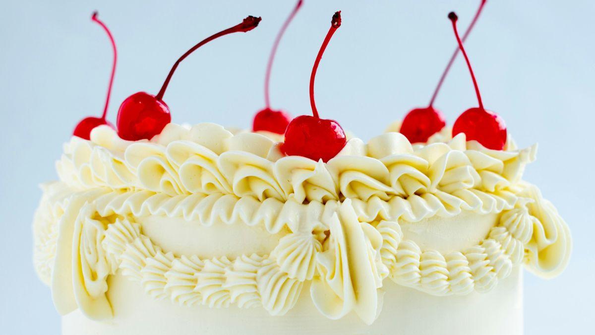 Photo of large cream cake