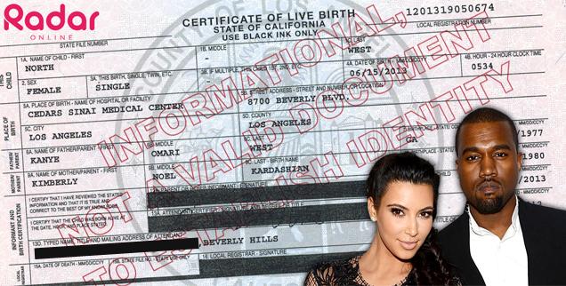 kim k birth cert wide