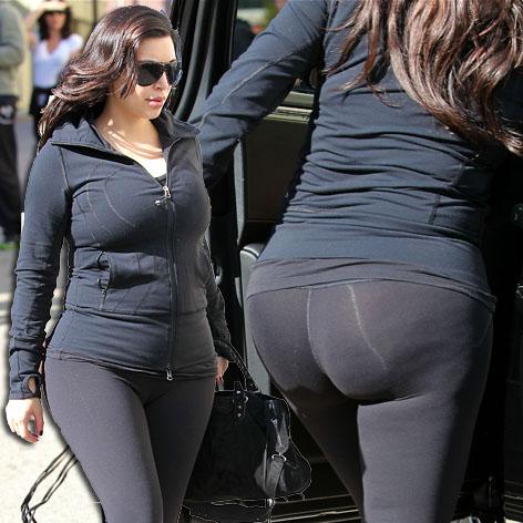 Kim Kardashian in Yoga Pants in LA