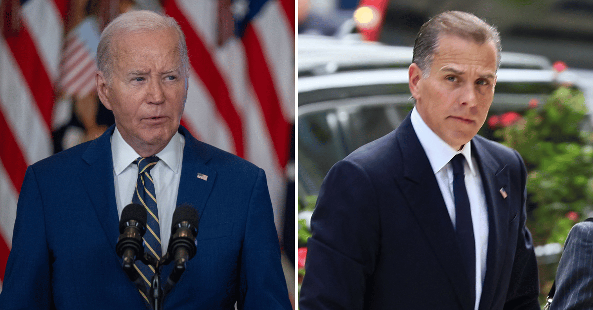 Composite photo of President Joe Biden and his son Hunter Biden