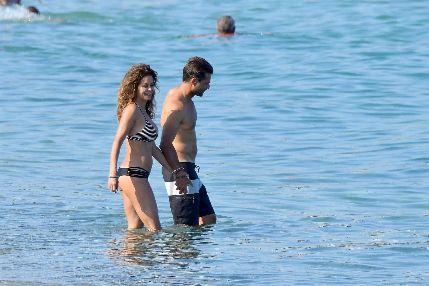 Brooke Burke Bikini David Charvet Beach PDA