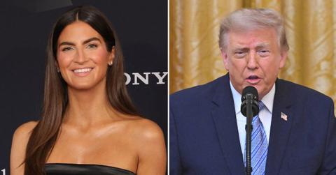 split image of Kaitlan Collins and Donald Trump
