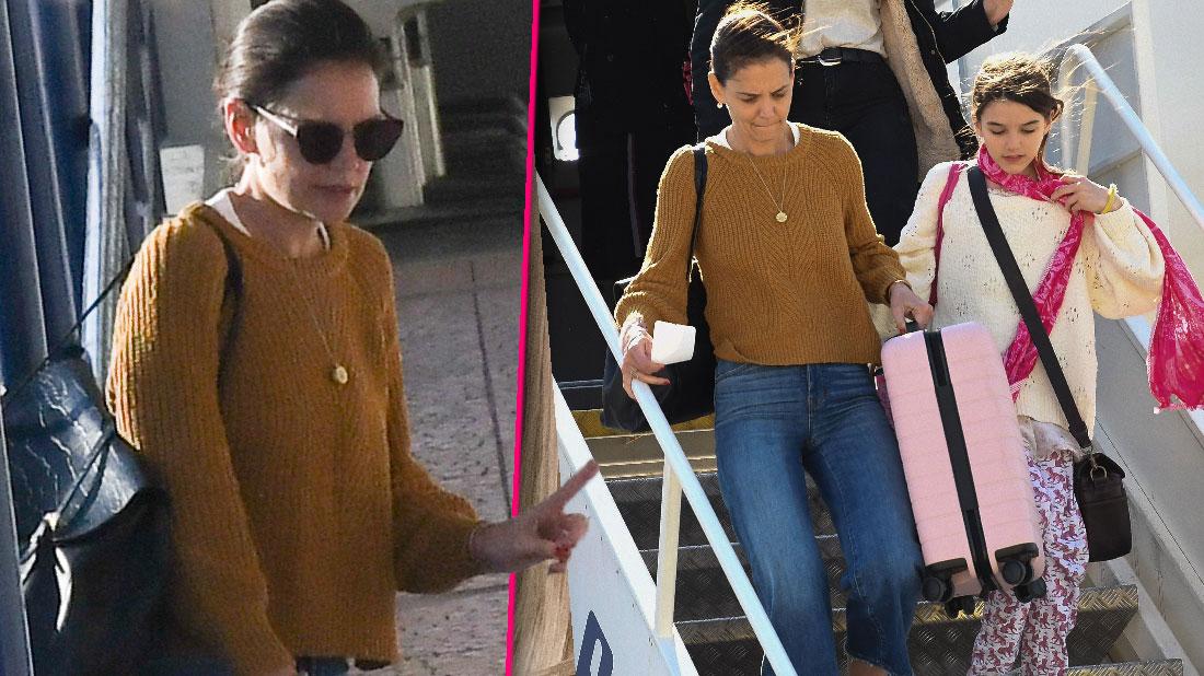 Katie Holmes Suri At Greek Airport Where's Jamie Foxx