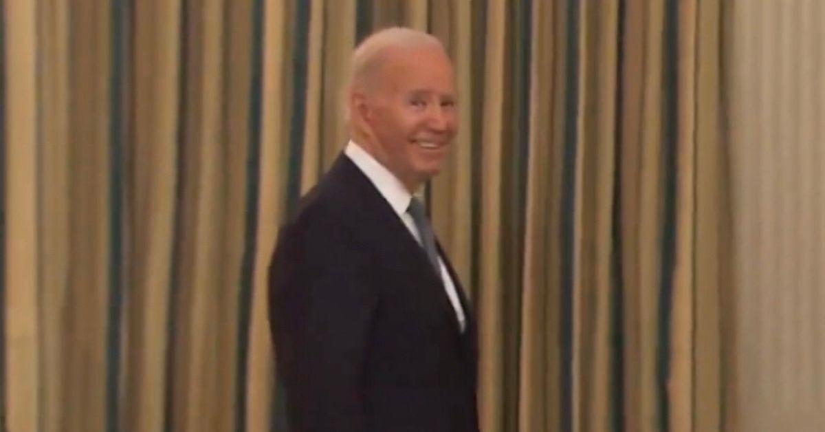 joe biden gives creepy smile asked donald trump guilty verdict