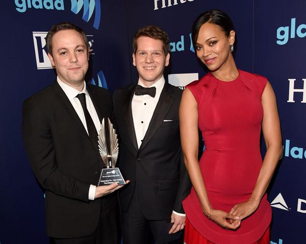 //Zoe Saldana Kerry Washington GLAAD Beverly Hilton Hotel