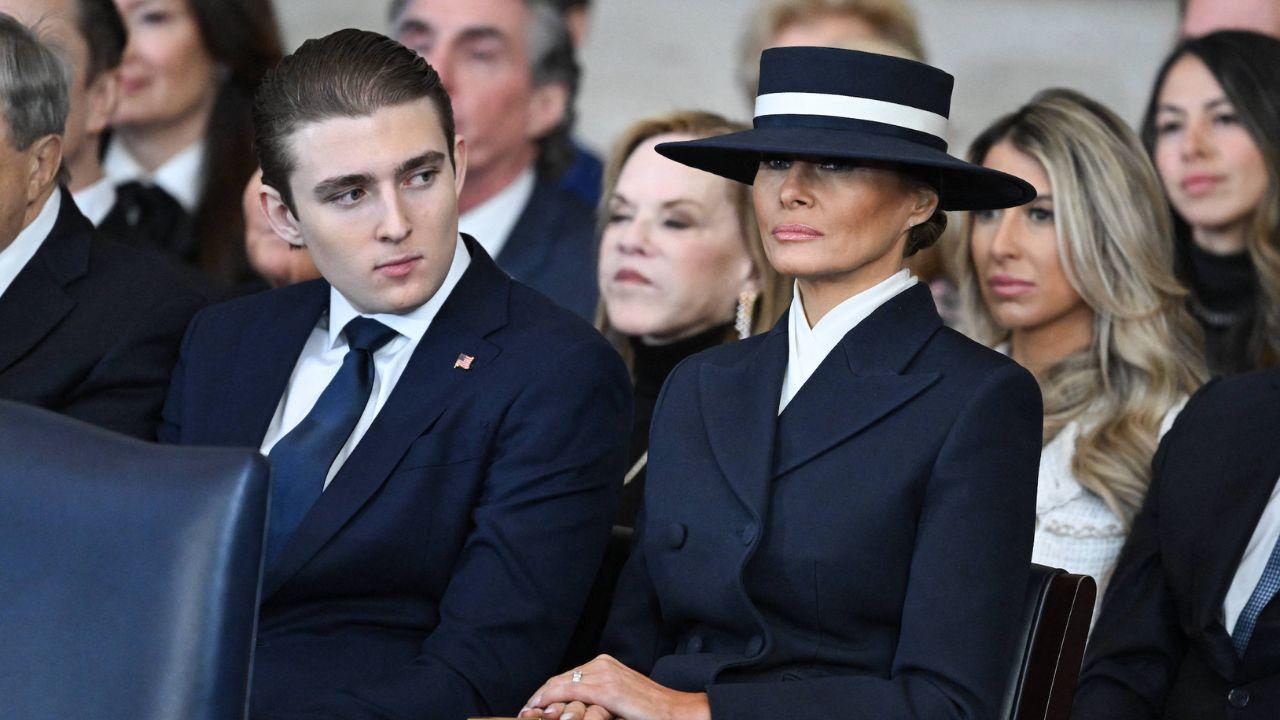 Photo of Barron Trump, Melania Trump