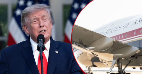 Photo of Donald Trump, Air Force One