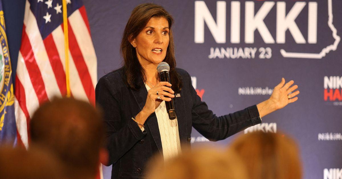 nikki haley heckle donald trump supporter new hampshire campaign rally