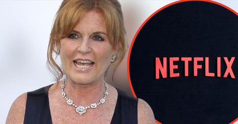 Photo of Sarah Ferguson and Netflix logo
