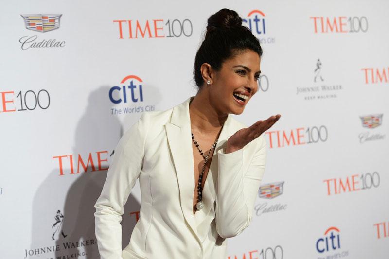 //Priyanka Chopra arrives at the TIME  Gala with cocktails by Johnnie Walker