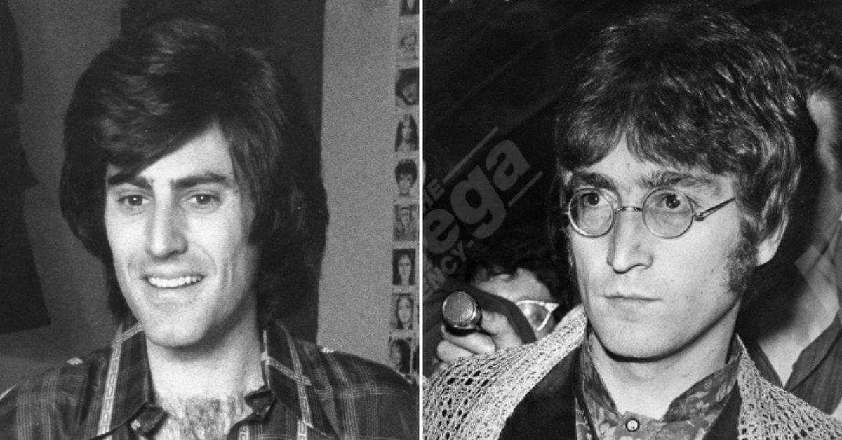 Composite photo of Uri Geller and John Lennon in the 1970s