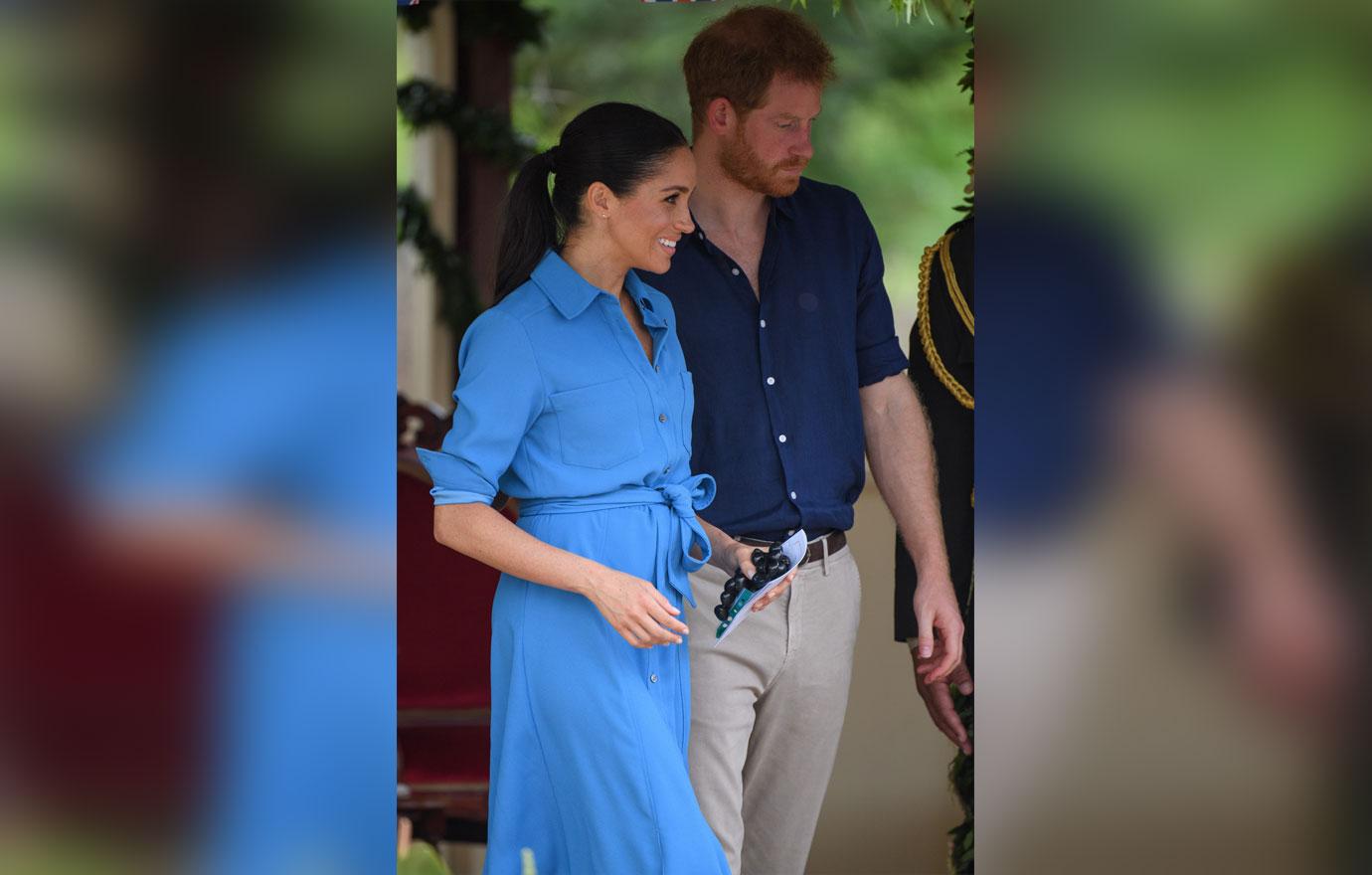 Meghan Markle Bird Dress Tonga Prince Harry