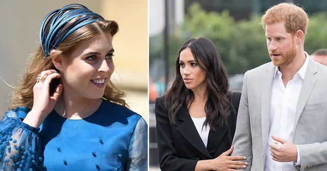 princess beatrice pregnant baby bump photos harry meghan wedding anniversary