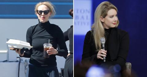 amanda seyfried seen for the first time as disgraced theranos founder elizabeth holmes on the set of the dropout
