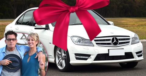 //charlie sheen brett rossi mercedes gift wide