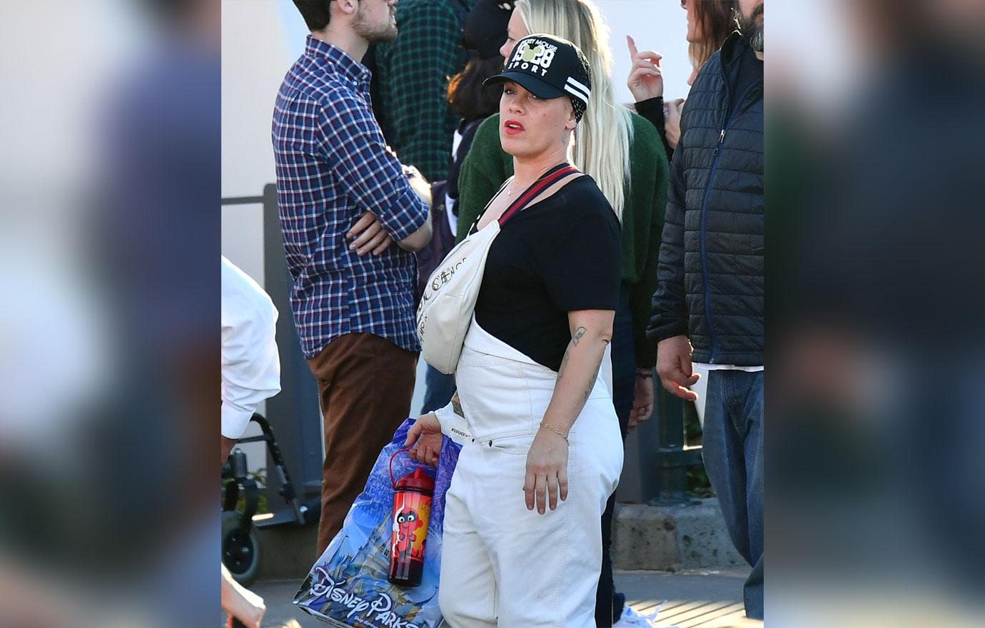 Pink And Carey Hart in Disneyland PDA