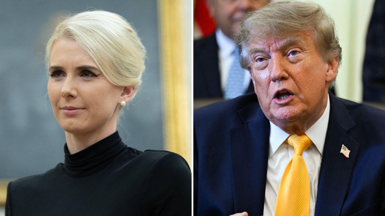 split image of Natalie Harp and Donald Trump